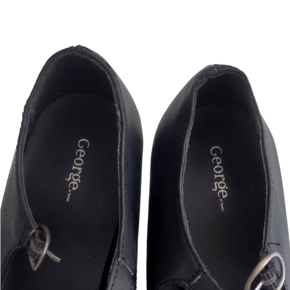 NWOT George black cone heel Mary Jane style with round toe size 7 1/2 - Picture 4 of 10